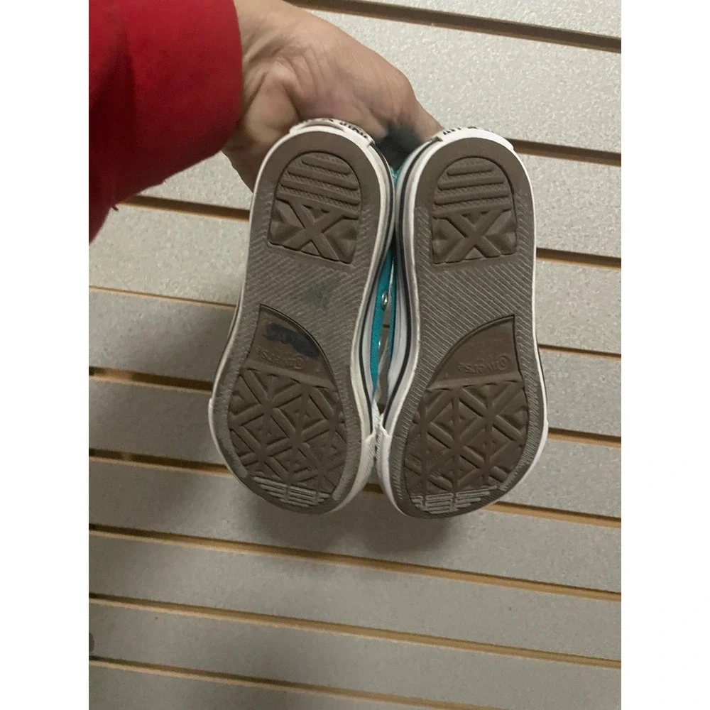 Converse Chuck Taylor All Star‎ Youth Teal Canvas Low Top Sneakers 344810F Sz 12